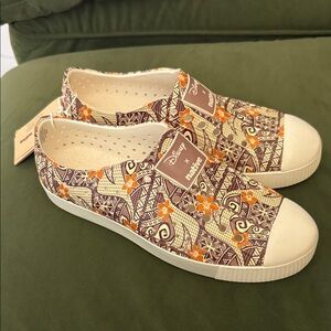 Disney Patterned Slip-On Sneakers - Orange and Purple